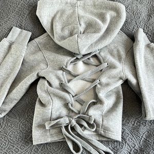 PLT cross back hoodie